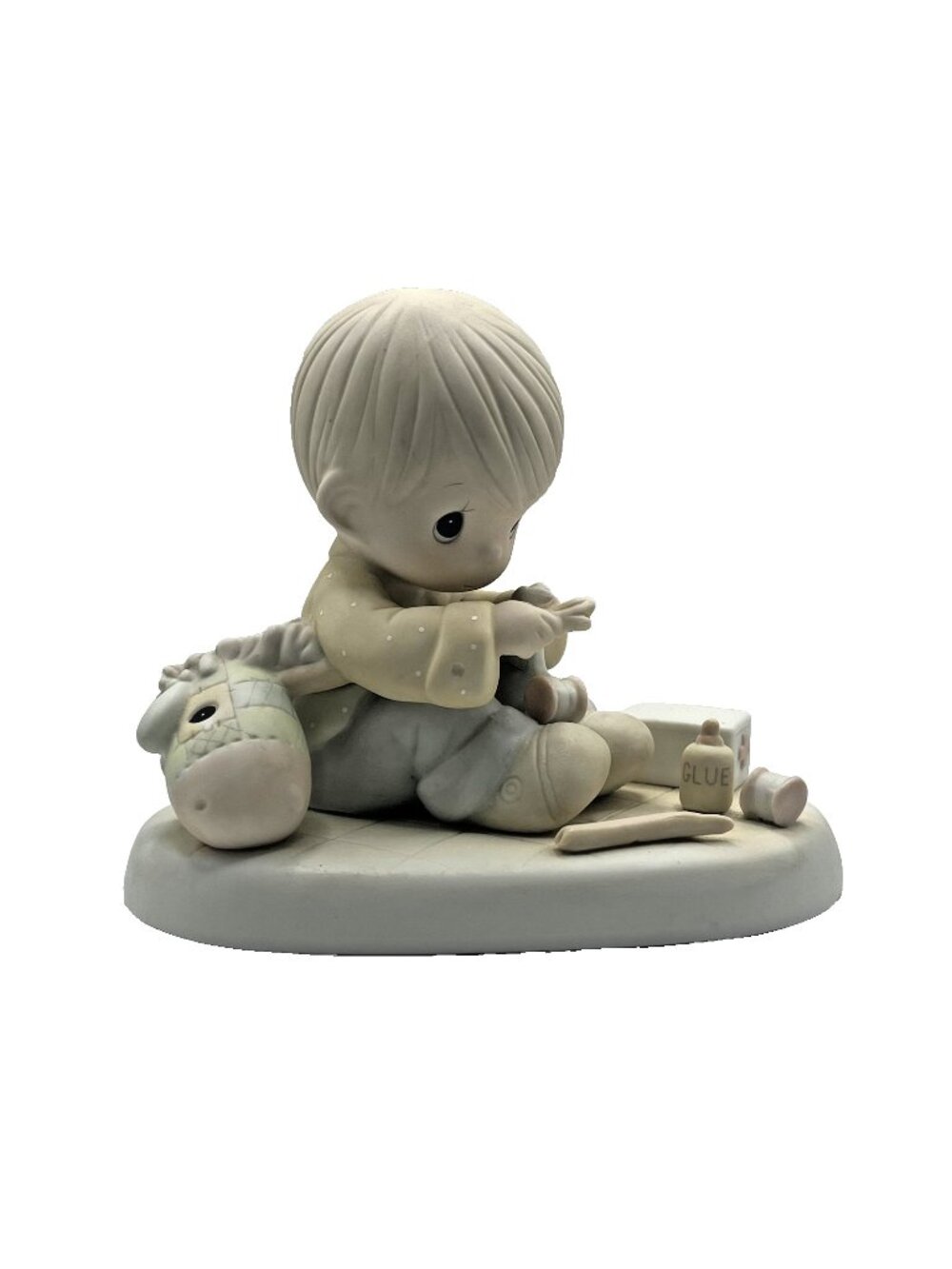 Precious Moments Figurines 1987 Love Is The Glue That Mends #104027